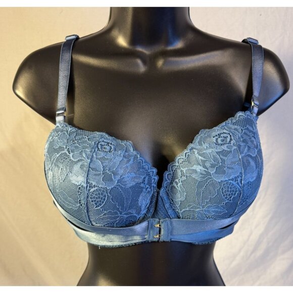 Torrid Other - Torrid 38C Navy Lace Underwire Push Up Bra High Support Womens Plus Padded